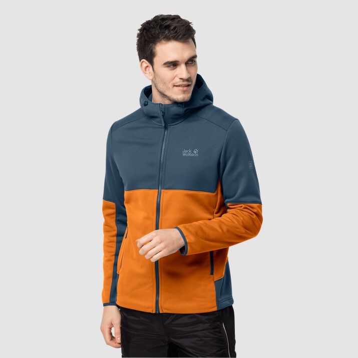 Jack Wolfskin Mens Hydro Hooded 2 Sports Jacket Orange 940517KUQ